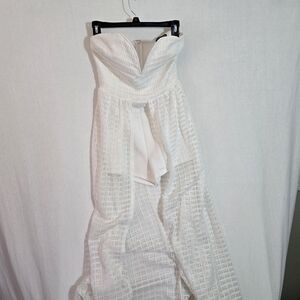 VENUS Strapless White Romper